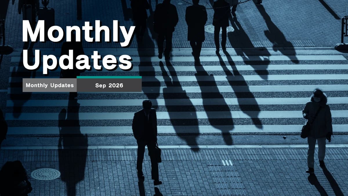 Monthly Updates Sep 2026